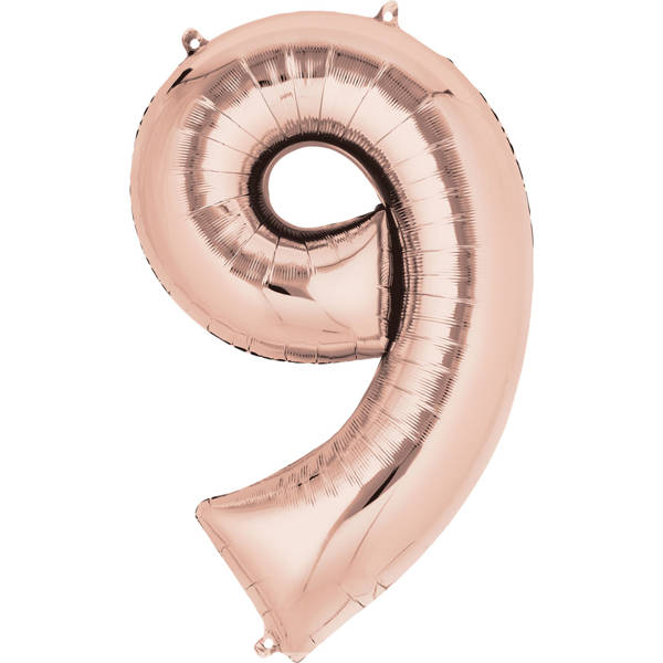 Rose Gold Jumbo Foil Balloon # 9