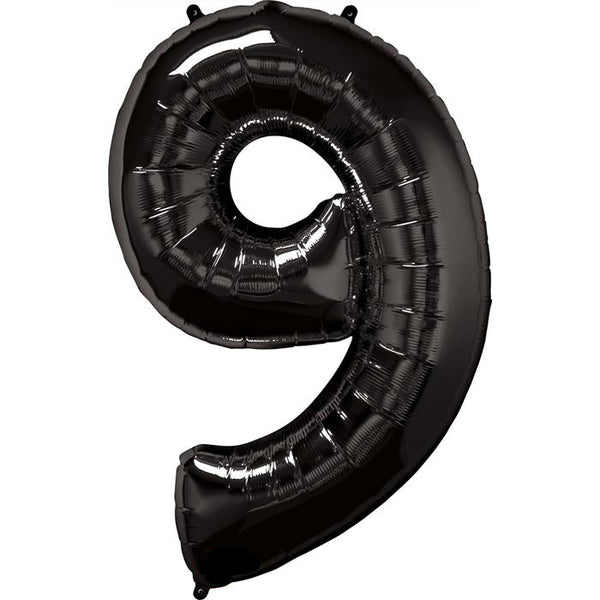 Black Jumbo Foil Balloon # 9