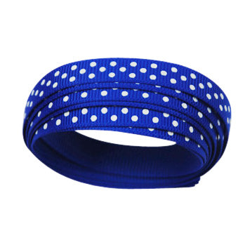 9mm Royal Blue Polka Dot Grosgrain Ribbon