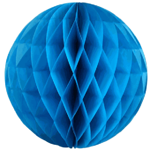 20cm Aqua Blue Honeycomb Paper Ball