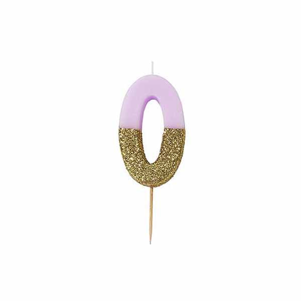 Pink Glitter Birthday Candle-0 Talking Tables