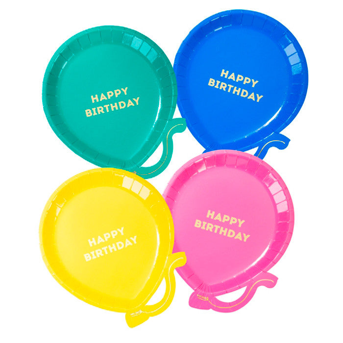 Rainbow Balloon Shaped Plates Talking Tables