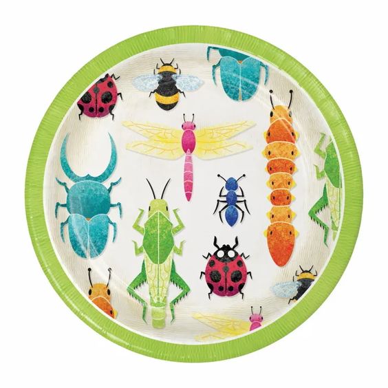 Bugs and Insects Paper Party Plates