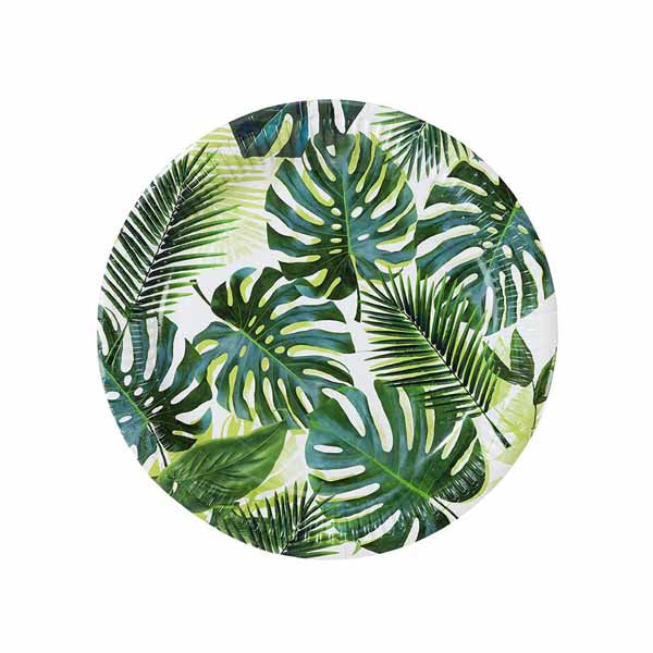 Tropical Fiesta Palm Plates Talking Tables