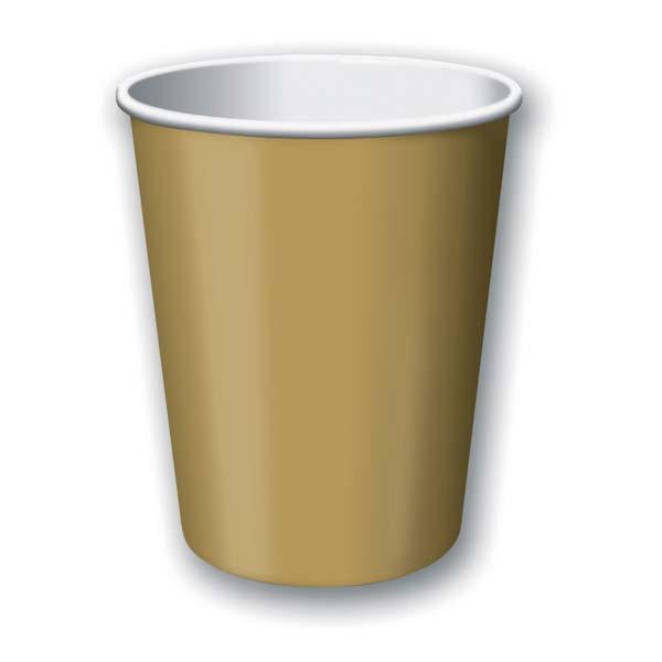 Gold Plain Paper Cups