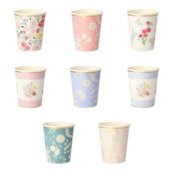 English Garden Floral Paper Party Cups Meri Meri