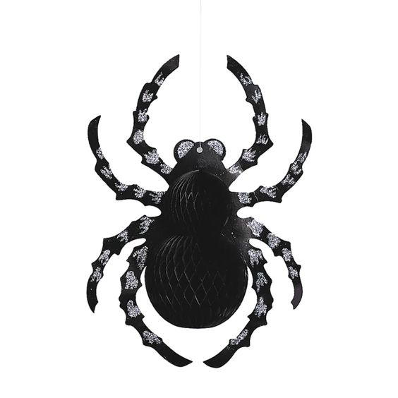 Halloween Giant Glitter Spider Decoration