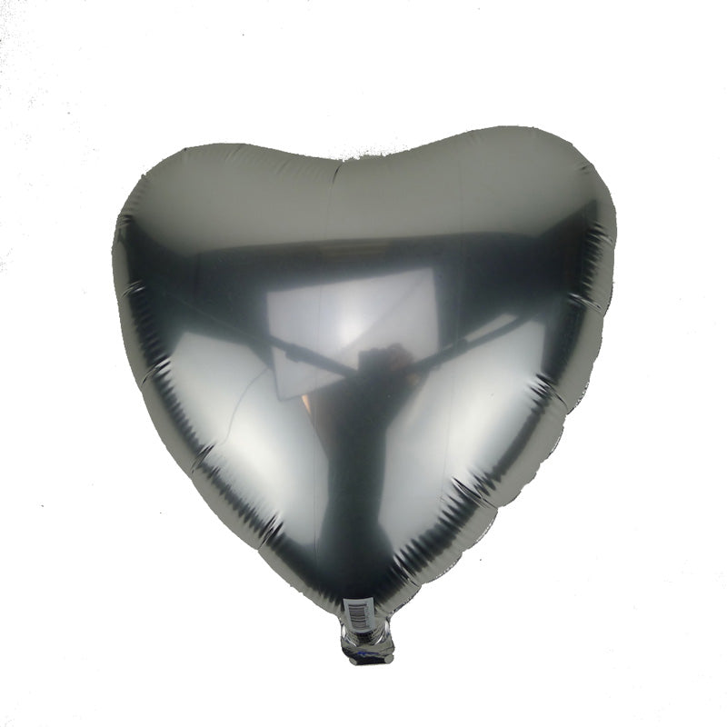 90cm Silver Love Heart Foil Balloon