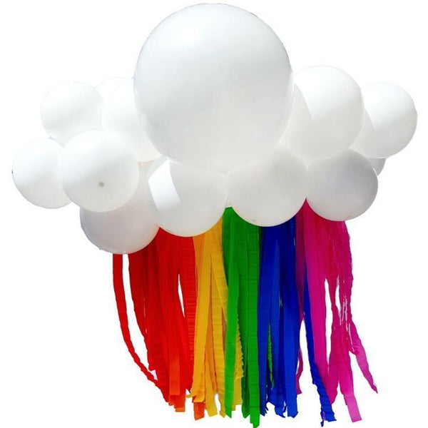 Balloon Cloud & Rainbow Streamer Garland