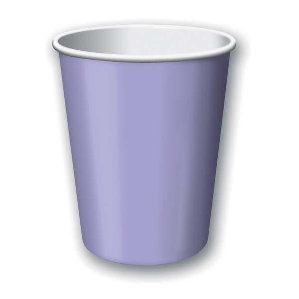 Lavender Plain Paper Cups