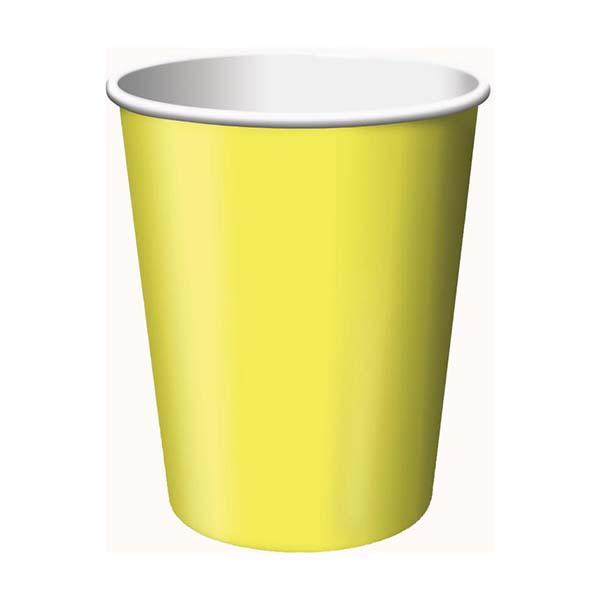 Lemon Plain Paper Cups