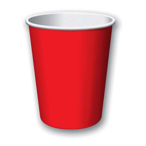 Red Plain Paper Cups