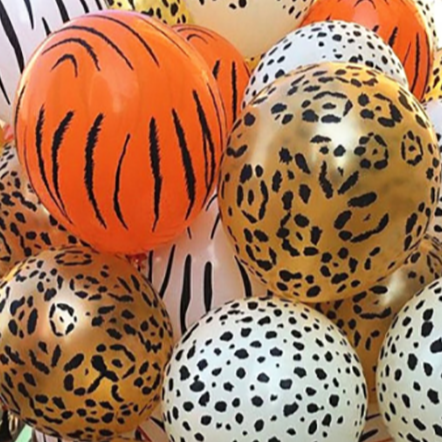 Safari Animal Print Party Assorted Latex Balloons