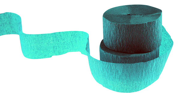 Teal Green Crepe Streamers (2 Rolls)