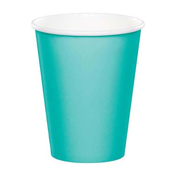 Teal Green Plain Paper Cups
