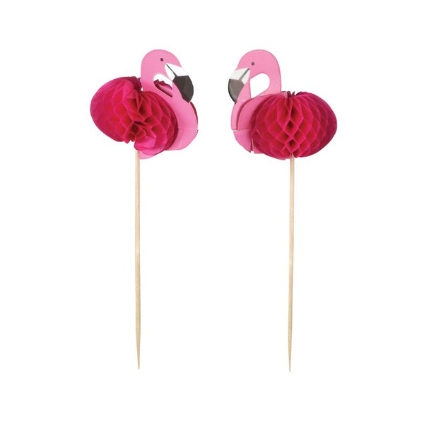 Hawaiian Luau Flamingo Picks