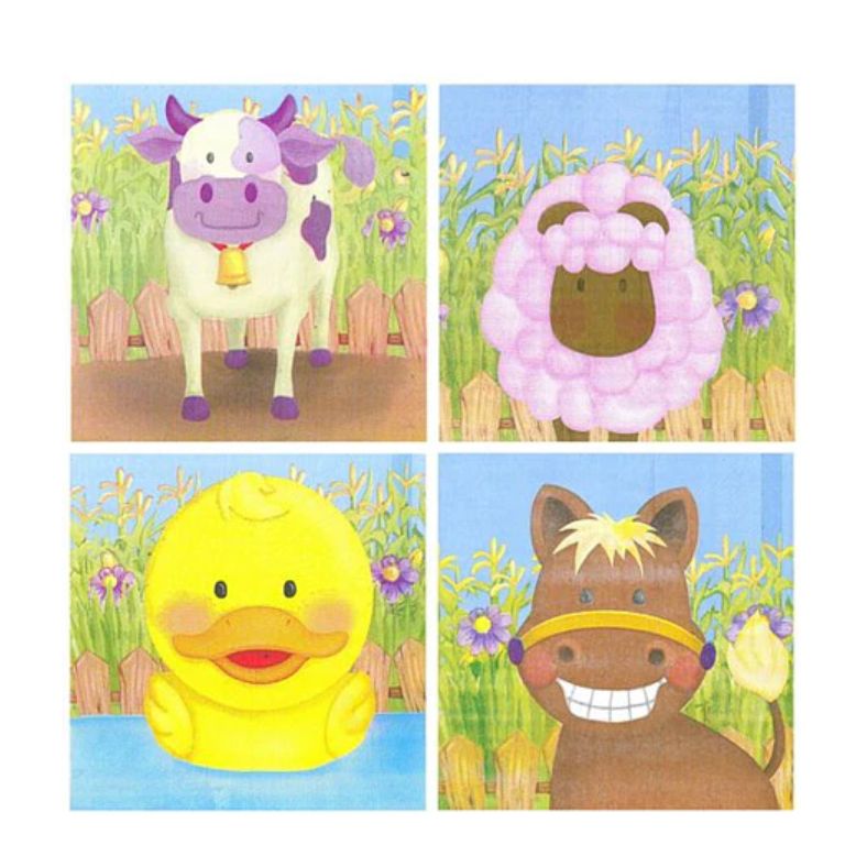 Farmyard Animal Shaped Party Napkins