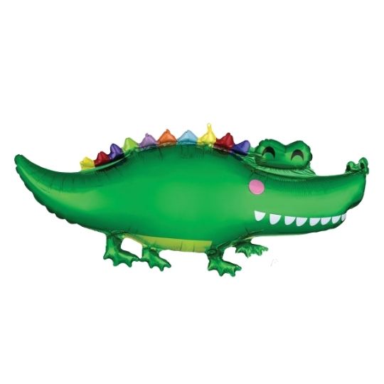 Giant Happy Crocodile Foil Balloon - Jungle Animals