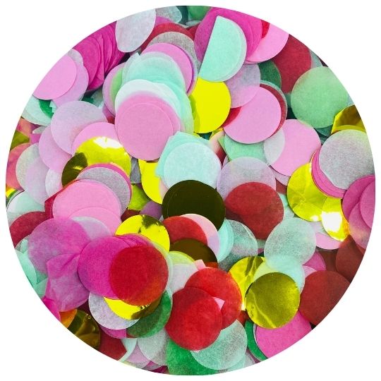 Pink Christmas Paper Party Confetti Mix