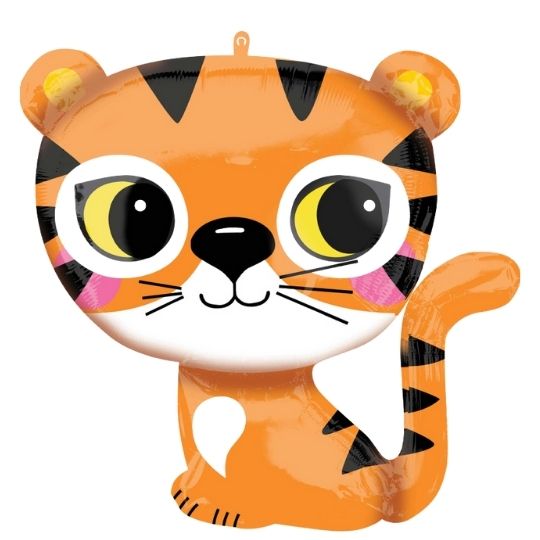 Tiger Shaped Foil Balloon - Jungle Animals