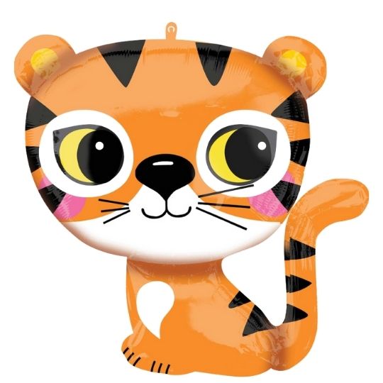 Tiger Shaped Foil Balloon - Jungle Animals