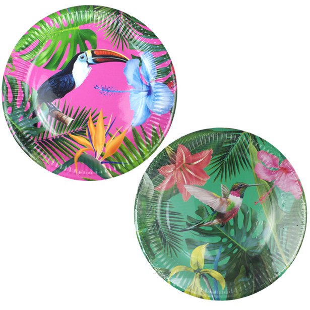 Tropical Fiesta Bright Paper Party Plates
