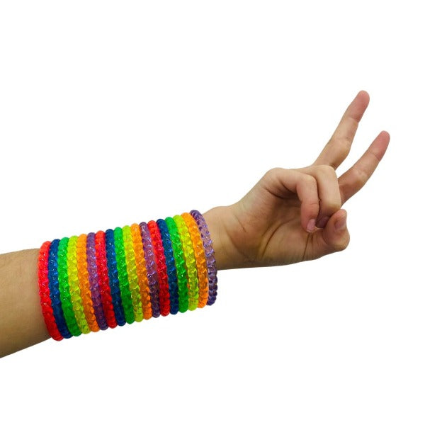 Rainbow Party Bangles 18 pack