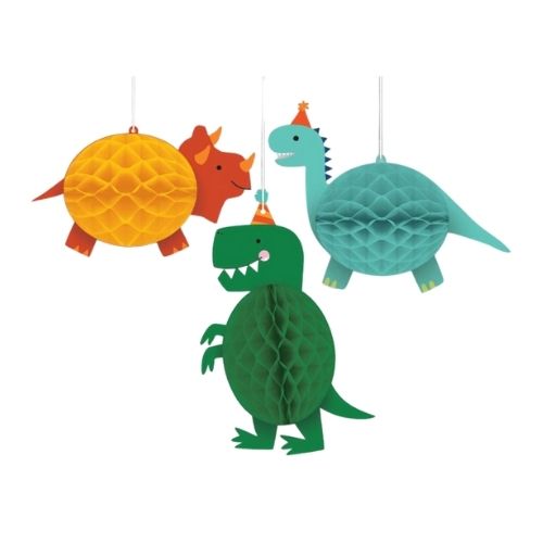 Dinosaur Honeycomb Party Decoration 3 Pack