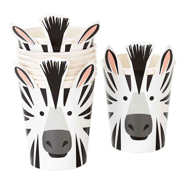 Party Animals Zebra Paper Cups Talking Tables