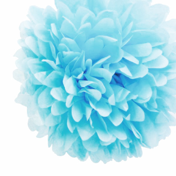 Baby Blue 40cm Tissue Paper Pom Poms