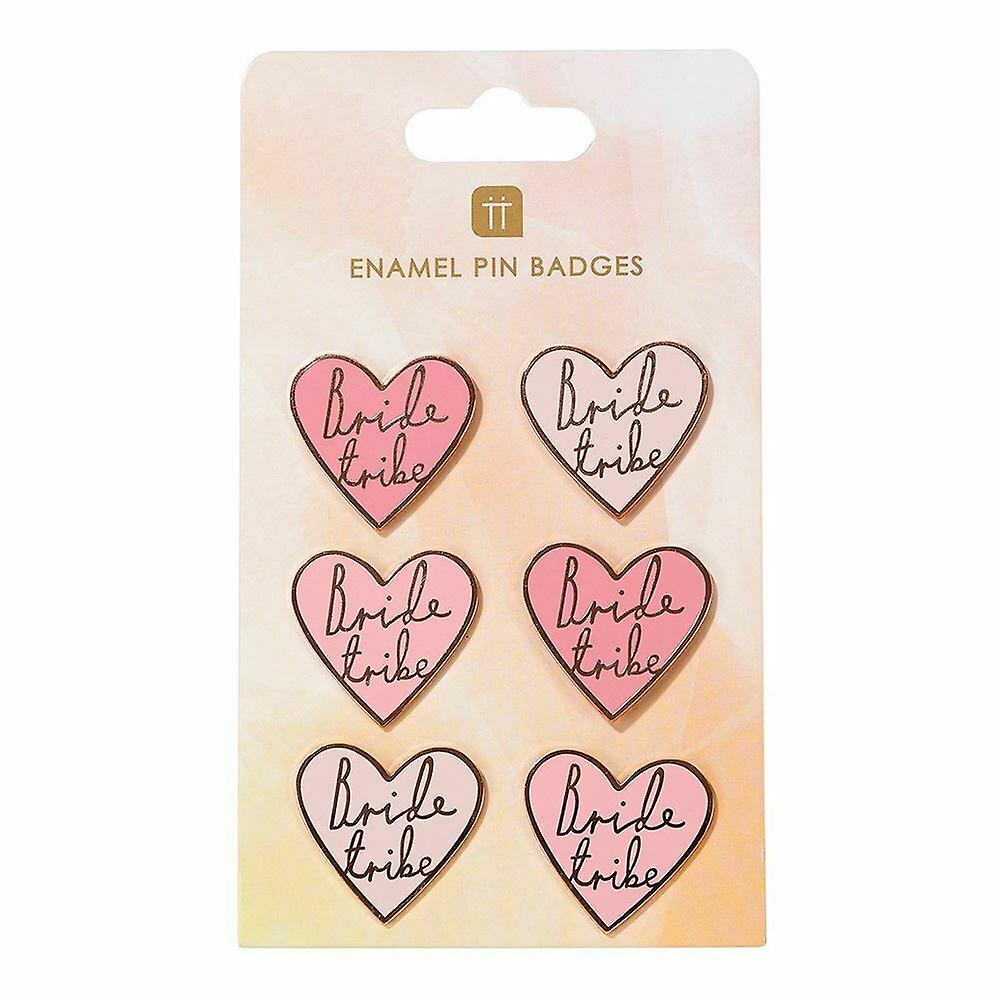 Bride Tribe 6 Pack Enamel Pins Talking Tables