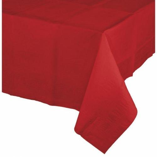 Red Rectangular Paper Eco Tablecloth