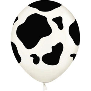 Cow Print Farmyard Latex Balloons