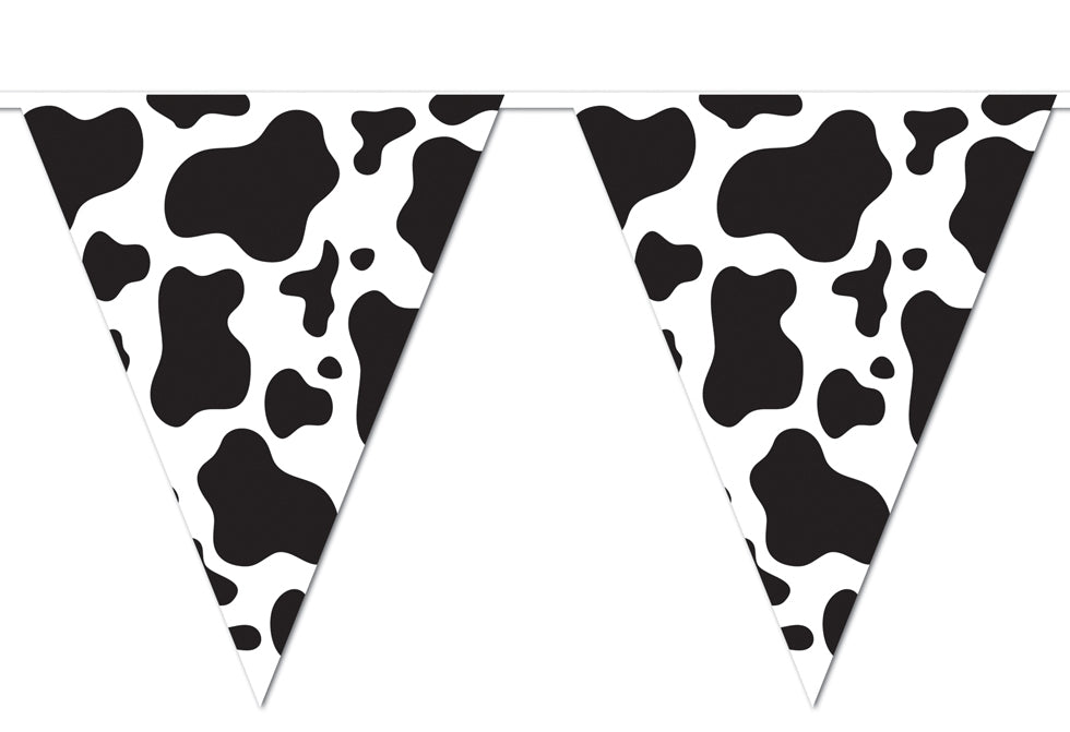 Cow Print Bunting Flags