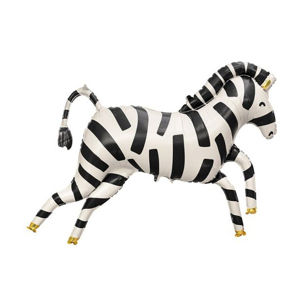 Zebra Shaped Foil Balloon - Jungle Animals Party  Deco