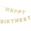 Gold Happy Birthday Glitter Banner