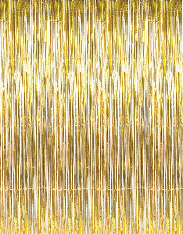 Gold Metallic Foil Fringe Curtain