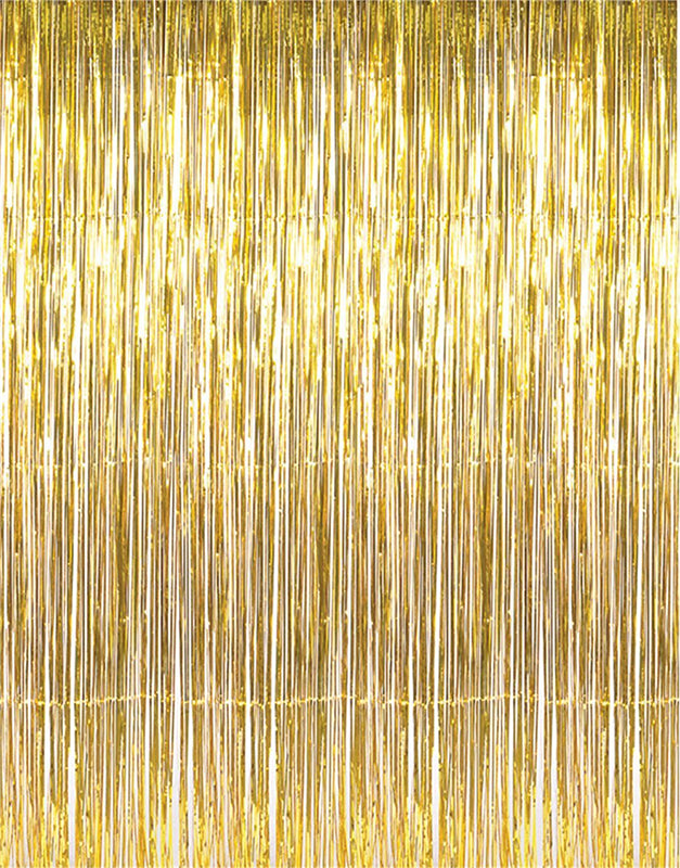 Gold Metallic Foil Fringe Curtain