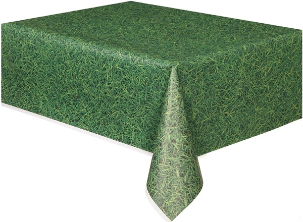 Green Grass Rectangular Plastic Tablecloth
