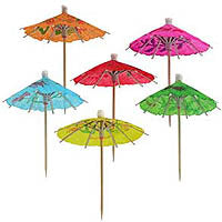 Hawaiian Luau Parasol Picks