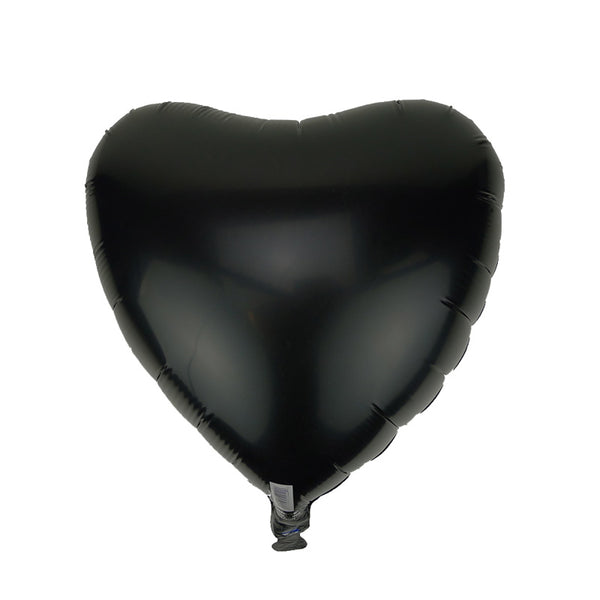 45cm Black Love Heart Foil Balloon