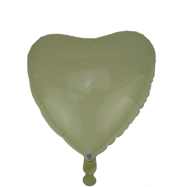 45cm Ivory Love Heart Foil Balloon