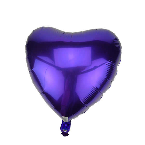 45cm Purple Love Heart Foil Balloon