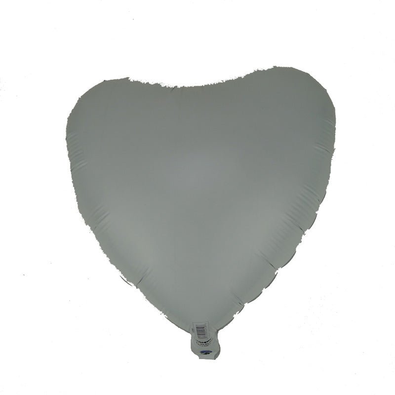 45cm White Love Heart Foil Balloon