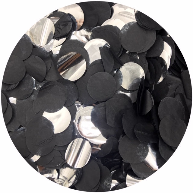 Black & Silver Party Confetti Mix