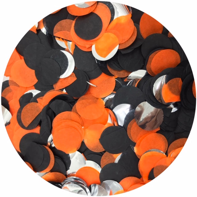 Halloween Orange & Black Paper Confetti Mix