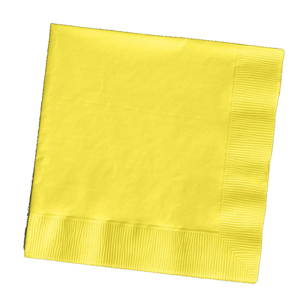 Lemon Plain Luncheon Napkins