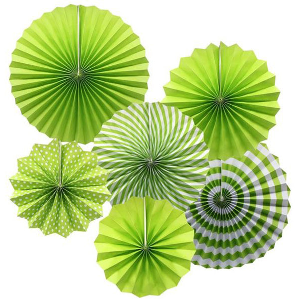 Lime Green Paper Fan Decoration Kit