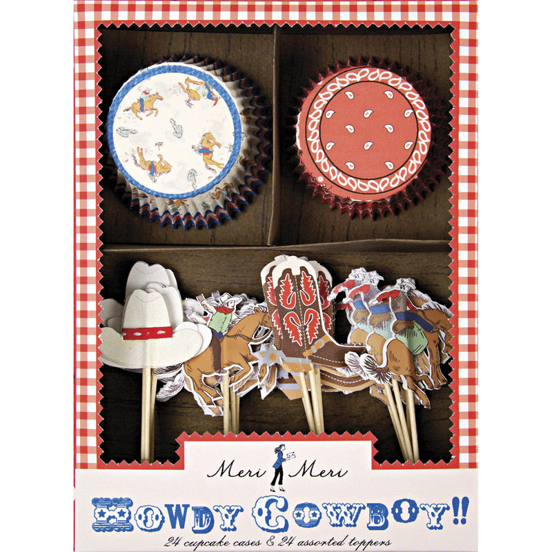 Howdy Cowboy Cupcake Kit Meri Meri