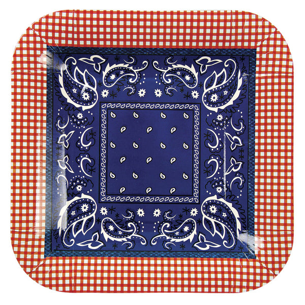 Howdy Cowboy Square Party Plates Meri Meri